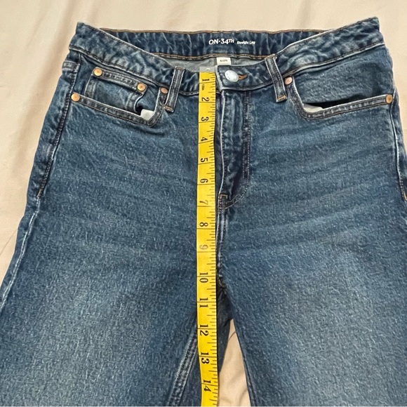 On 34th Straight Leg Short Women’s Blue Denim Jeans Size 27 - Picture 2 of 4